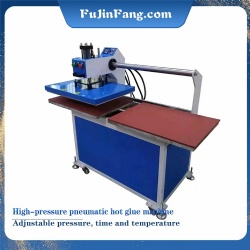 Embroidery factory self use 60 * 80cm * 2 pneumatic embroidery tablecloth embroidery hot melt adhesive film small hot melt machine