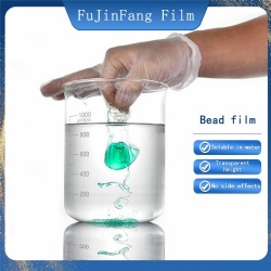 Hot-press die-cut room temperature water-soluble, environmentally friendly, non-toxic, oil resistant, wear-resistant laundry beads PVA packaging film